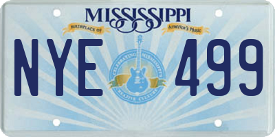 MS license plate NYE499