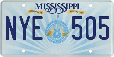 MS license plate NYE505