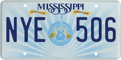 MS license plate NYE506