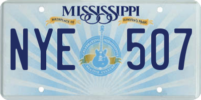 MS license plate NYE507