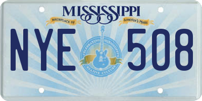 MS license plate NYE508