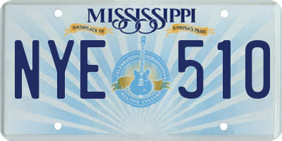 MS license plate NYE510