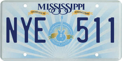 MS license plate NYE511