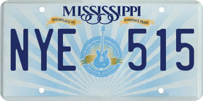 MS license plate NYE515