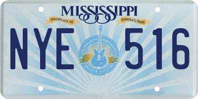 MS license plate NYE516