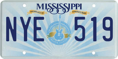 MS license plate NYE519