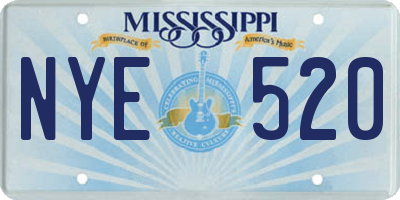 MS license plate NYE520