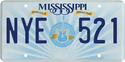 MS license plate NYE521