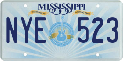 MS license plate NYE523