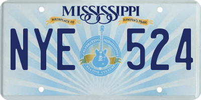 MS license plate NYE524