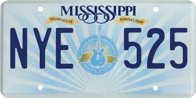 MS license plate NYE525