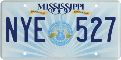 MS license plate NYE527