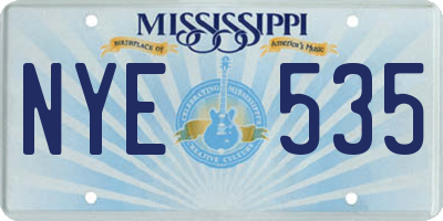 MS license plate NYE535