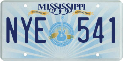 MS license plate NYE541