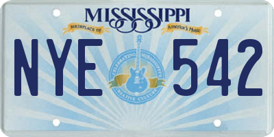 MS license plate NYE542