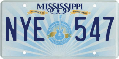 MS license plate NYE547