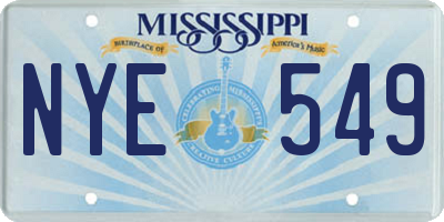 MS license plate NYE549