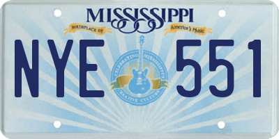 MS license plate NYE551