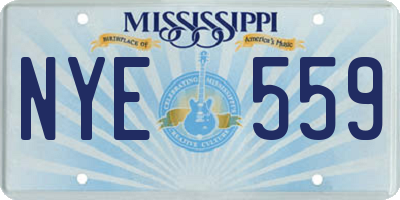 MS license plate NYE559