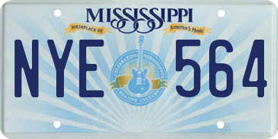 MS license plate NYE564