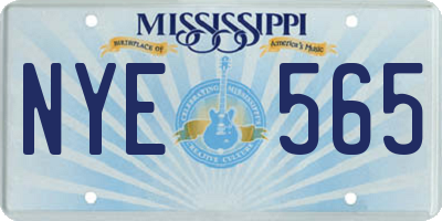 MS license plate NYE565