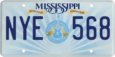 MS license plate NYE568