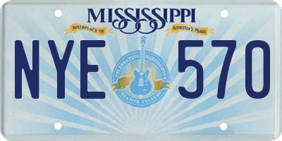 MS license plate NYE570