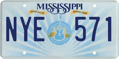MS license plate NYE571