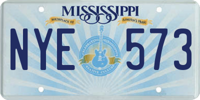 MS license plate NYE573