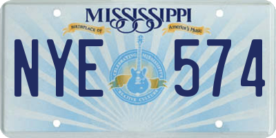 MS license plate NYE574