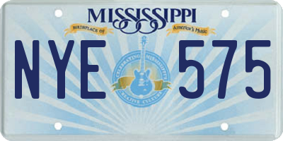MS license plate NYE575