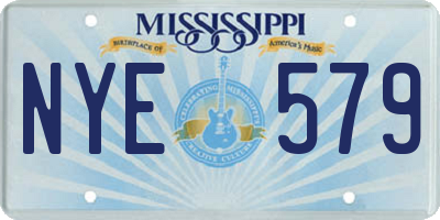 MS license plate NYE579