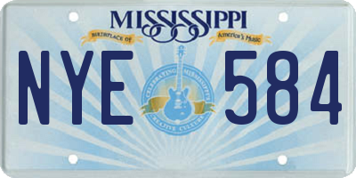 MS license plate NYE584