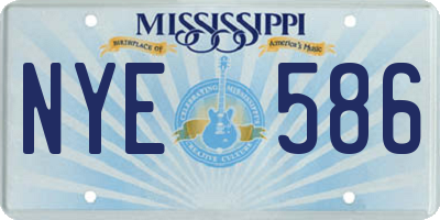 MS license plate NYE586