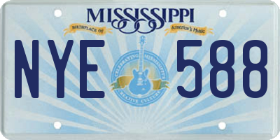 MS license plate NYE588