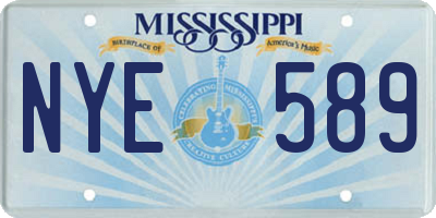 MS license plate NYE589