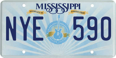 MS license plate NYE590