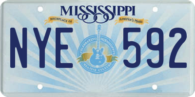 MS license plate NYE592