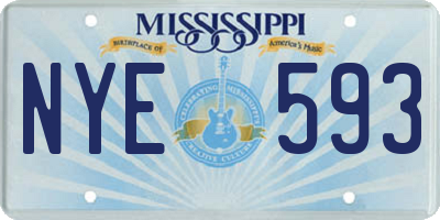 MS license plate NYE593