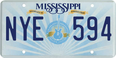 MS license plate NYE594