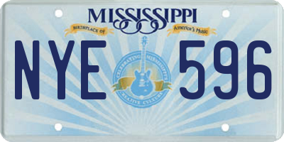 MS license plate NYE596