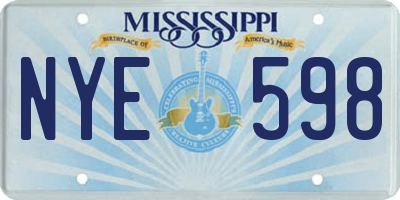 MS license plate NYE598