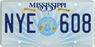 MS license plate NYE608