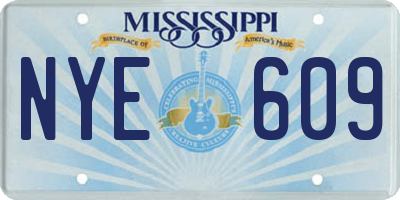 MS license plate NYE609