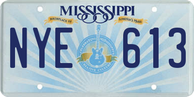 MS license plate NYE613