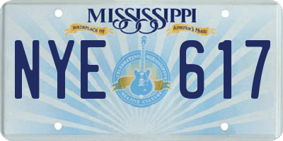 MS license plate NYE617