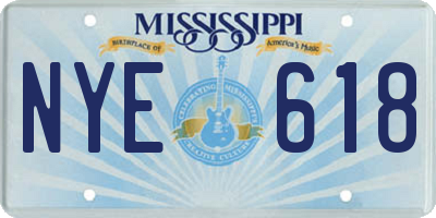 MS license plate NYE618