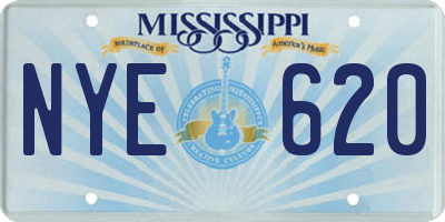 MS license plate NYE620