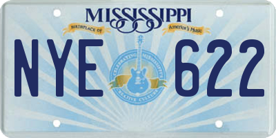 MS license plate NYE622