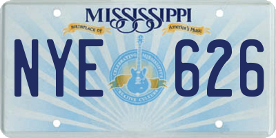 MS license plate NYE626